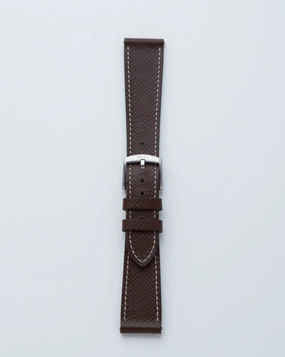 Cinturino in Pelle Saffiano Marrone "Capri"