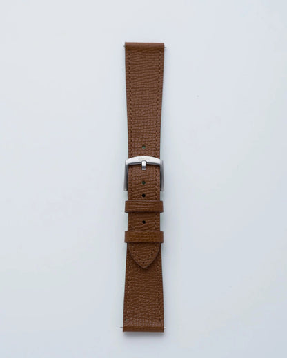 Cinturino in Pelle Martellata Marrone Chiaro "Milano"
