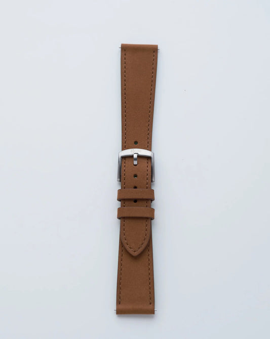 Cinturino In Pelle Scamosciata Marrone Chiaro Roma